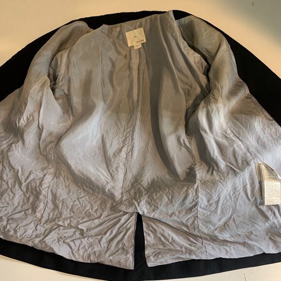 Boy. by Band of Outsiders Blazer Womens 2 Black Wool Padded Shoulder One Button - Picture 8 of 14